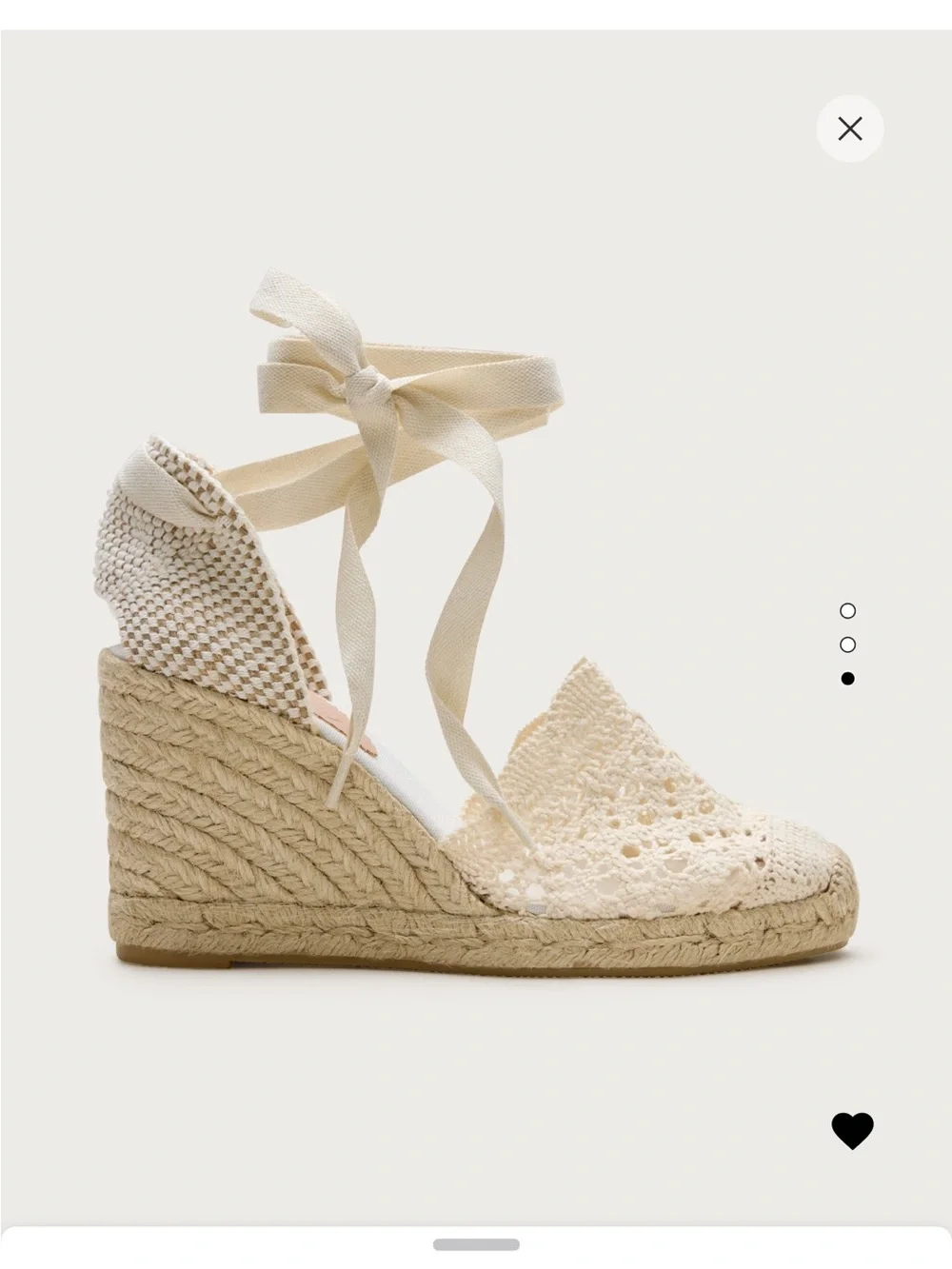 J. Crew Crochet Lace-Up Espadrille Wedges